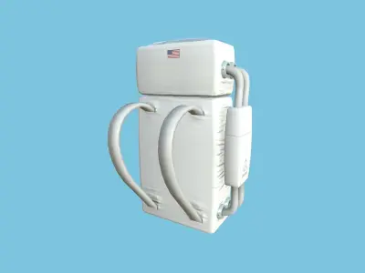 Astronaut Backpack 01 - USA - Character Design Fashion Low-poly 3D model