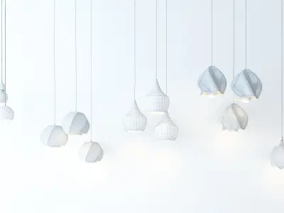 lamp Fashion droplight Low-poly 3D model