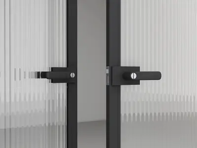 Aluminium door 3 3D model