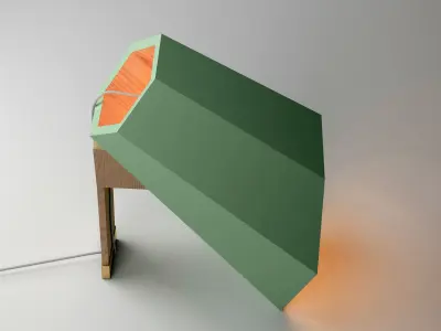 Hexagon Table Light Low-poly 3D model