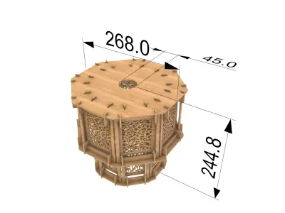 wood lamp 3mm wood laser cut  Free 3D print model