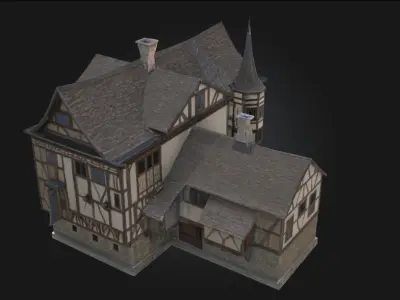 Medieval Manor House Grandeur of Feudal Living 3D model