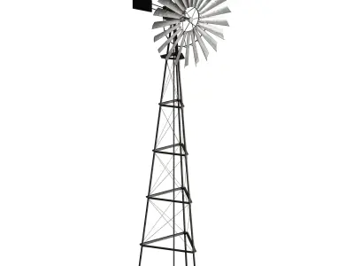 Windmill Windmill Propeller Tower Wind Turbine 3D model