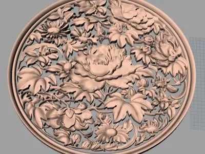 European furniture 3D relief models for CNC wood engraving E191 3D model