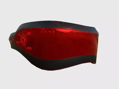 SciFi Glasses B05 Red Black - Character Design Fashion Low-poly 3D model