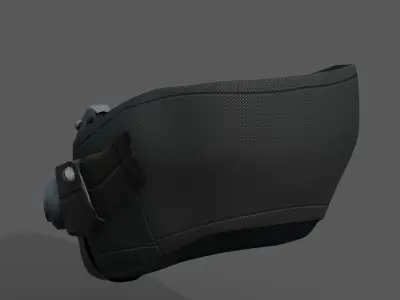 Gas mask respirator scifi futuristic 3d  Low-poly 3D model 27
