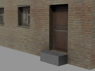 Old house Low-Poly game redy Low-poly 3D model