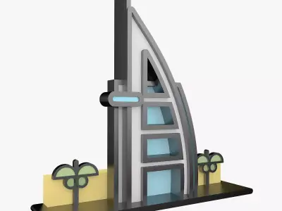 Al Arab Tower  3D model