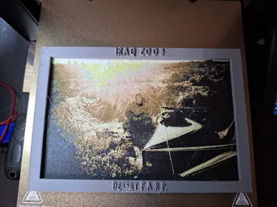 Customizable 3D Frame For HueForge Prints 3D STL HF Frame 3D model