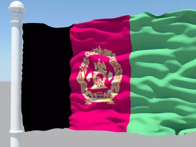Afghanistan Flag 3D model
