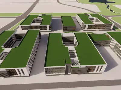Modern City Block -A25 3D model