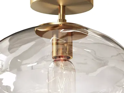 Deckenleuchte Amora aus Glas 3D model