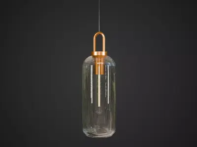 Glass Pendant Light Low-poly 3D model