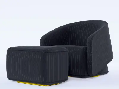 Arm chair Low-poly 3D model