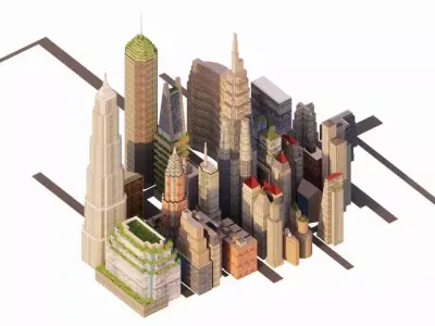 city- urban 3D model