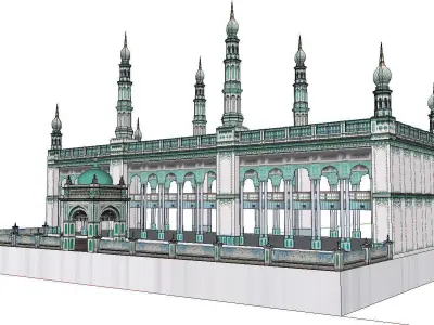 Architecture-Religion-God-Culture-Temple-022 mosque 3D model