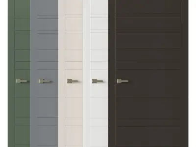  Interior doors LINEA Low-poly 3D model purchase