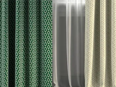 Curtain Set 288 3D model