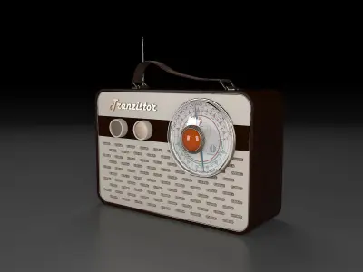 Vintage Transistor Radio 3D model