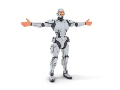 Futuristic Combat Suit model pack Low-poly 3D model