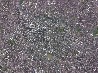 Chengdu - 3D City Model Low-poly 3D model