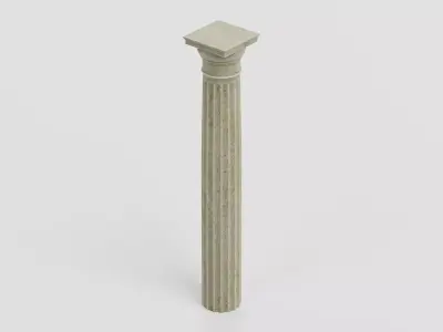 Doric Column V2 - Old Sturdy Classical Pillar 3D model