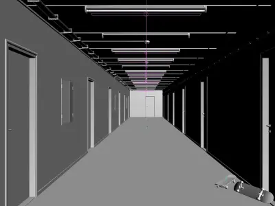 Infinite Corridor Low-poly 3D model