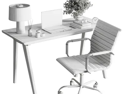 Workplace - Home offfice set - office furniture 40 3D model