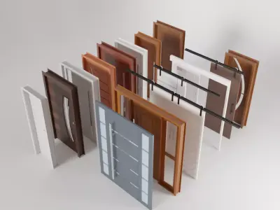 15 Modern Doors 3D model