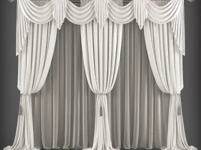 Curtain 3D model 274 Low-poly 3D model