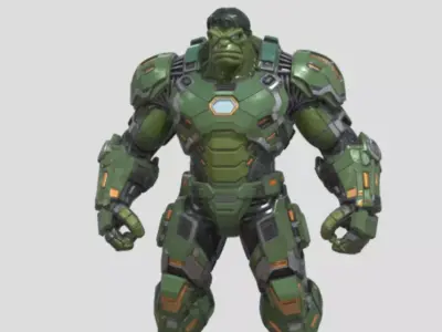 Hulkbuster Gamma Armor  Sci-Fi Superhero Mech 3D Model 3D print model