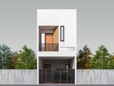 Two Storey House Renovation and Section Low-poly 3D model