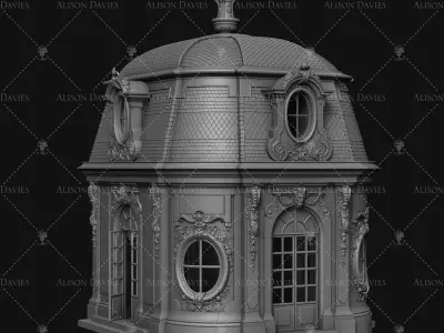 French Folly Ornate Building Chateau castle Palace 3D printable  3D print model