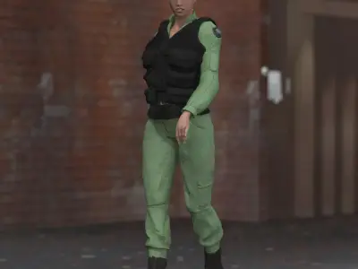 USAF SG Team Uniform for La Femme 2 for Poser 3D model