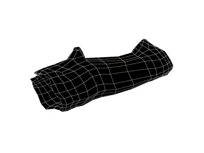 Fallen Tree Trunk v1 001 Low-poly 3D model