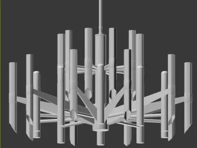 Nordic crystal chandelier 3D model purchase