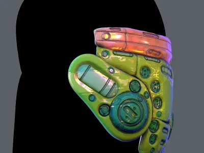 Gas mask helmet 3d model scifi Low-poly  Low-poly 3D model 479