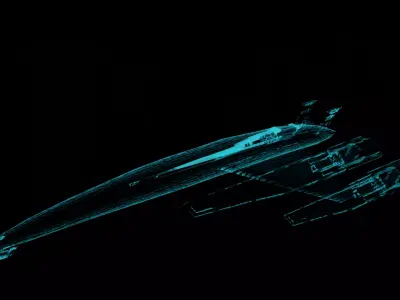 Normandy SR2 Holographic Low-poly 3D model