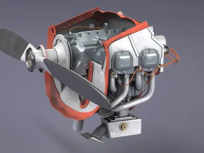  Aero Engine Lycoming O 320 Old 