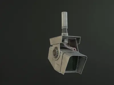 Low Poly Scifi Monitor or Camera 3D model