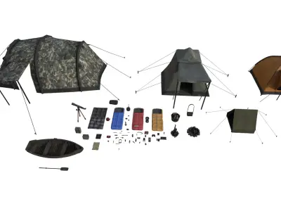 Adventure Prop Pack Low-poly 3D model