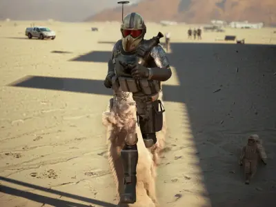 Relentless Bounty Hunter Broad 3D Character Low-poly 3D model