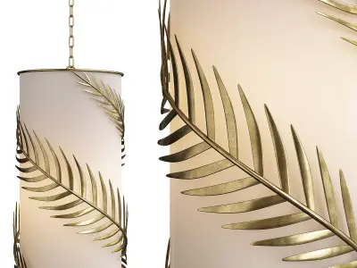 Aviva Stanoff for Currey Co Queenbee Palm Pendant Low-poly 3D model