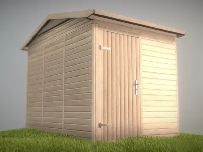 Low-Poly Garden Shed Low-poly 3D model