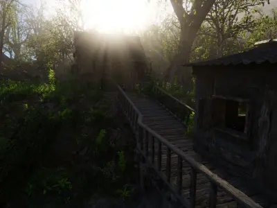 Jungle Dock Scene 3D model