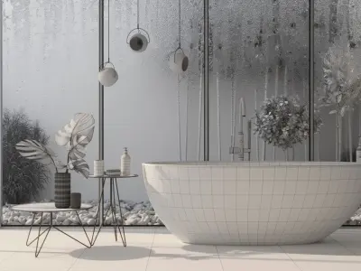 3D Bathroom scene 3D model