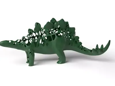 StegosaurusDinosaur Dust Voronoi Low-poly 3D model