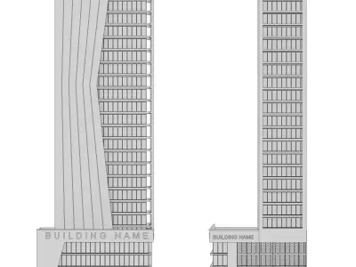 Highrise office building  No  2 3D model