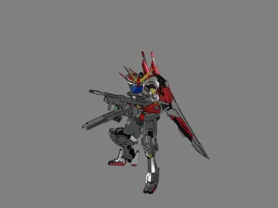 Attacker Gundam 13 3D model