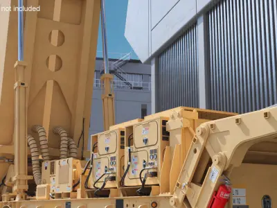  LRHW Missile Launcher Deployed with Supports Rigged 